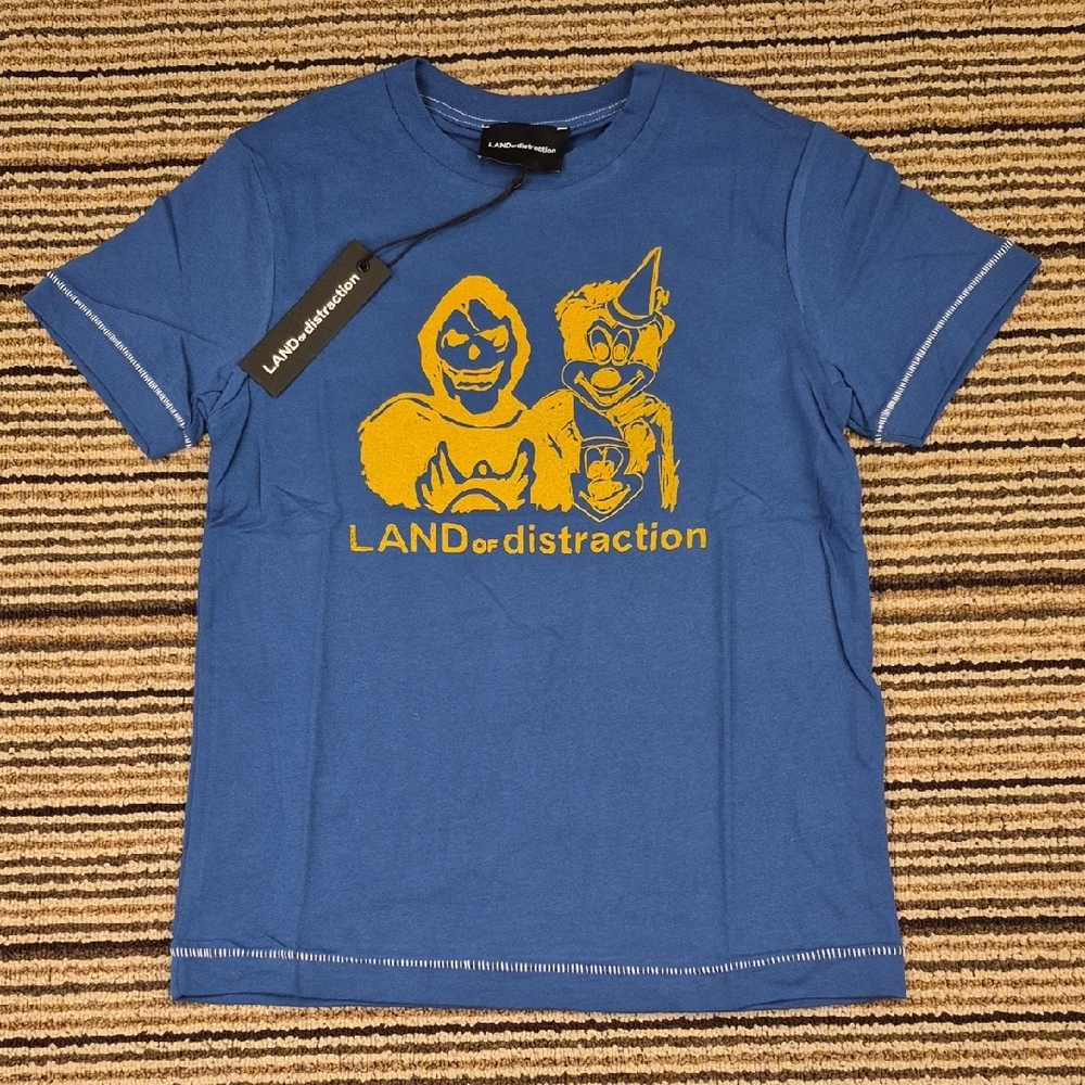 LAND OF‎ DISTRACTION Kate Blue More Organic Cotton Womens Sz XS Short Sleeve Top